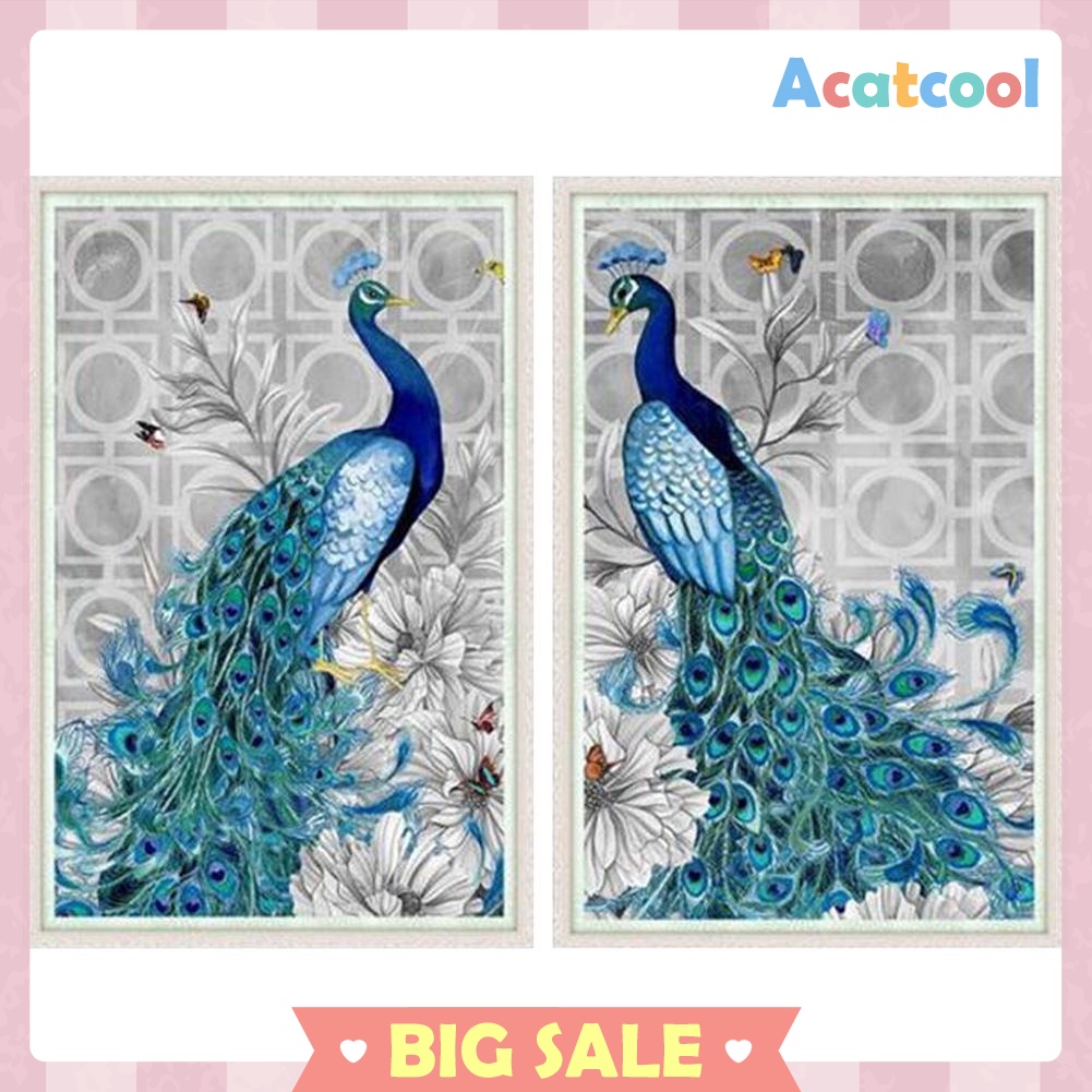 5D Diamond Embroidery Painting DIY Peacock  Stitch Craft Kit Cross