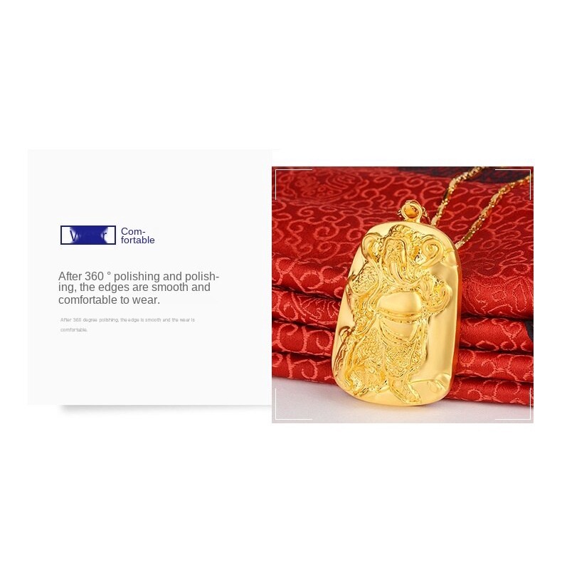 Kalung Emas Asli Kadar 375 Dengan Liontin Dove Tag Koin Gaya Eropa Untuk Pria