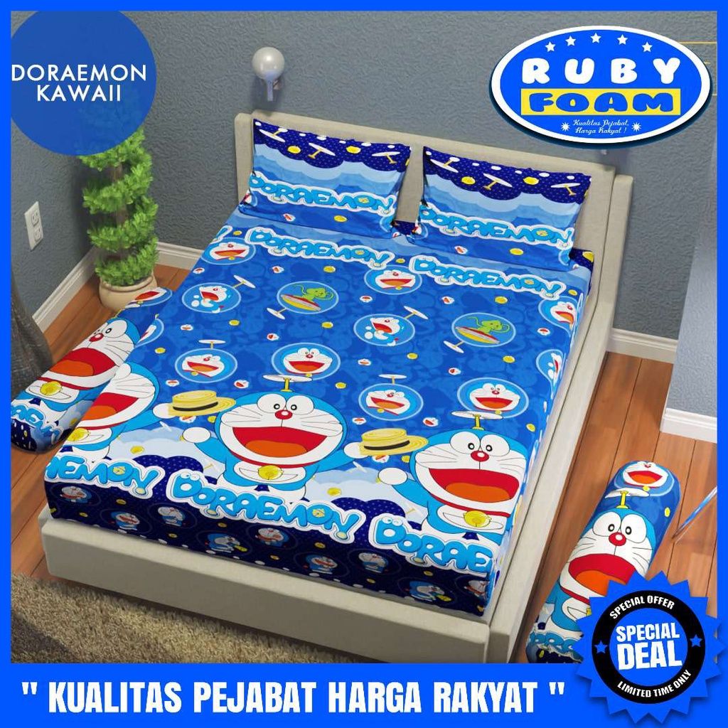 Kasur Busa Uk 180x140x20cm Motif DORAEMON KAWAII / Kasur Busa Motif Karakter