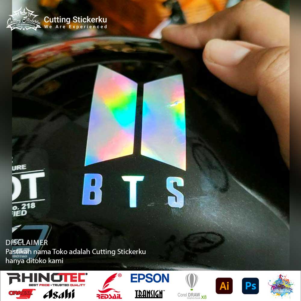 Cutting Stiker BTS Army Logo Variasi Motor Mobil Sticker Timbul Keren Nyala Dasbor Spakbor Visor Body Kaca Helm Hologram Reflective Tahan Air Bodi Samping Scoopy Vario Beat NMAX PCX Vespa Aesthetic Kpop Pickup Windshield Kustom Modif