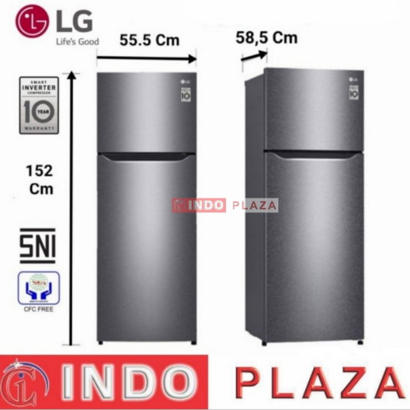 KULKAS LG 2 PINTU GN-B215SQMT / GN-B222SQIB SMART INVERTER