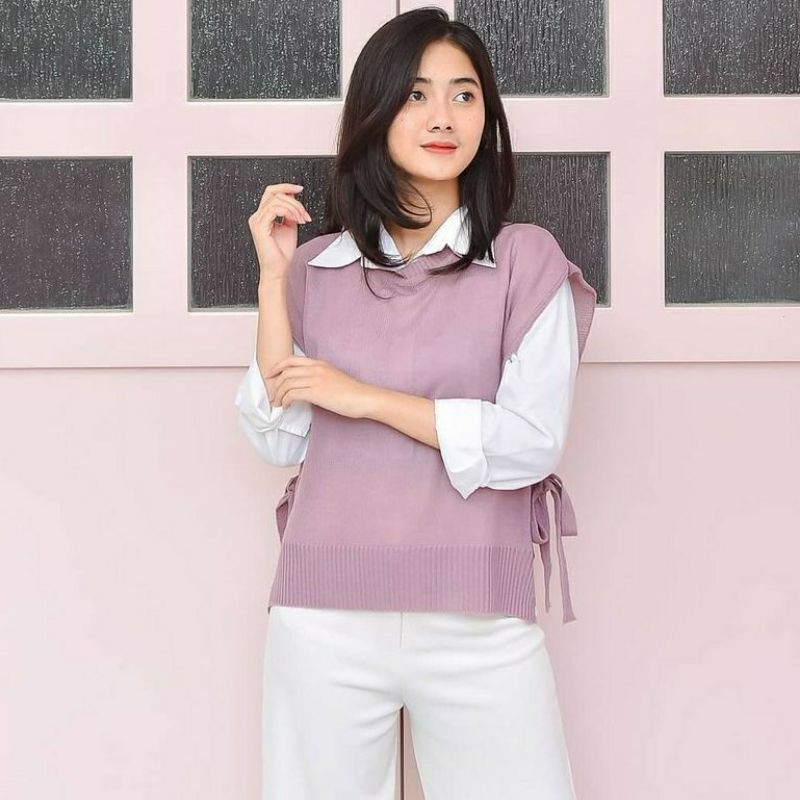 KIRANAOFFICIAL - ( COD ) KAMINARA VEST WANITA RAJUT