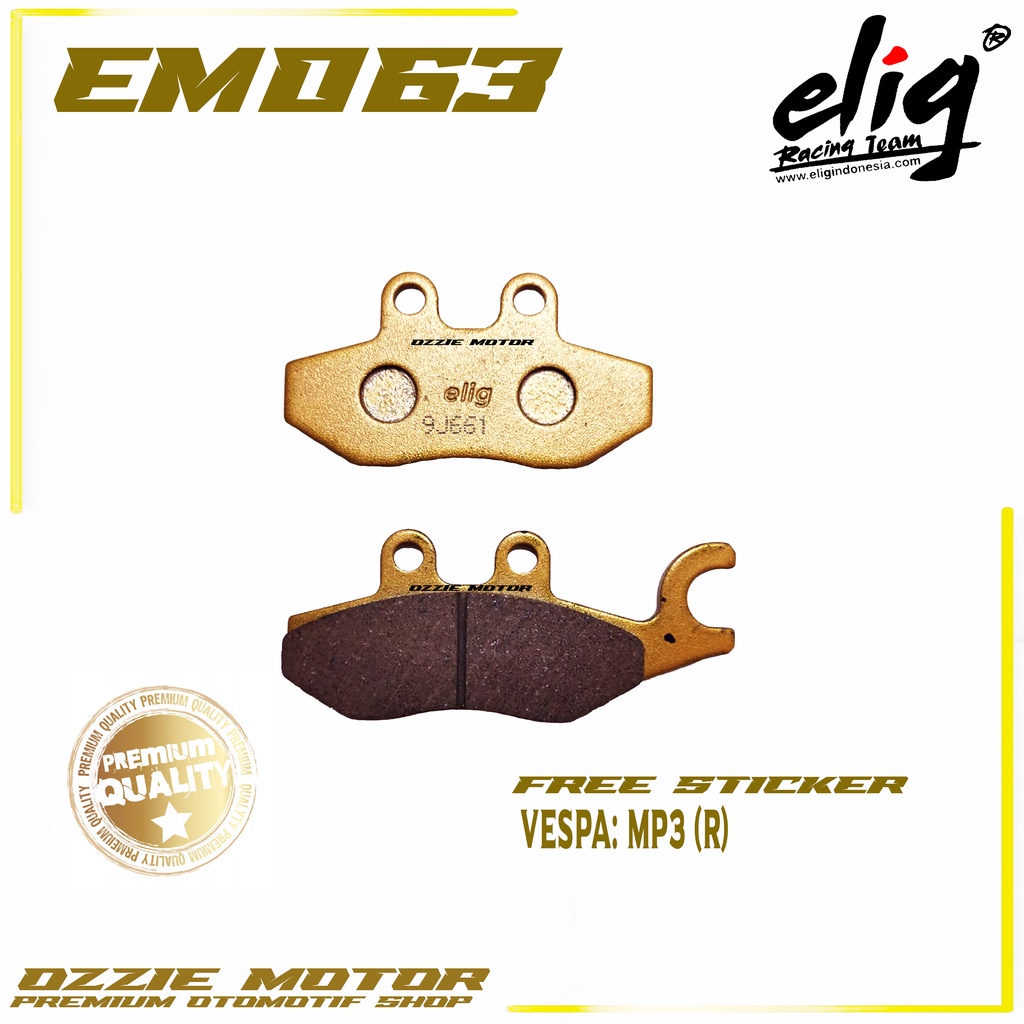 Kampas Rem Cakram ELIG EM063 VESPA: MP3 (R)