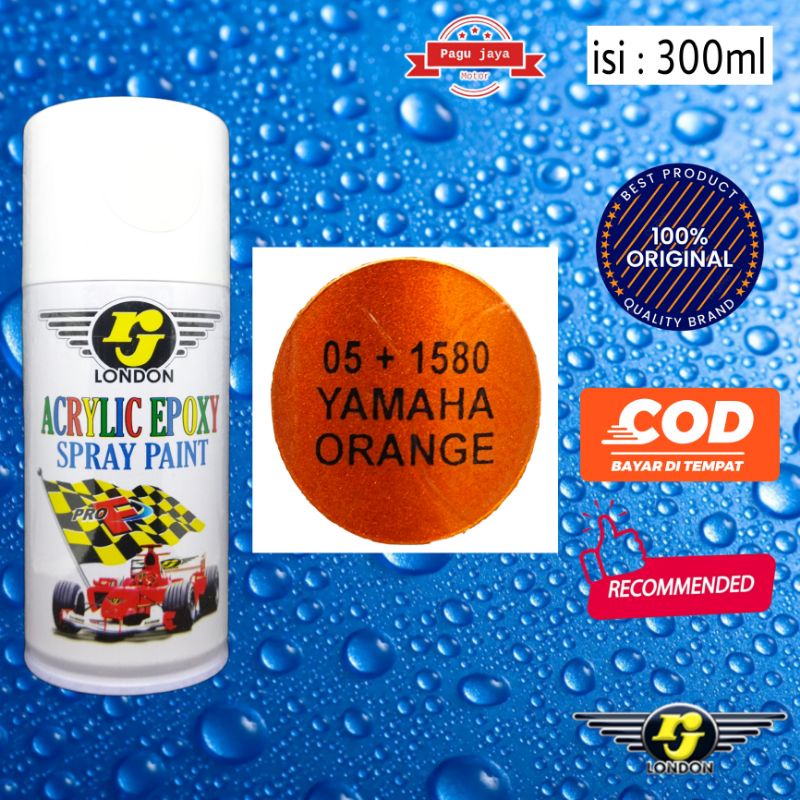 RJ LONDON CANDYTONE CANDY TONE 05+1580 YAMAHA ORANGE 300ml cat semprot spray paint pilok pilox