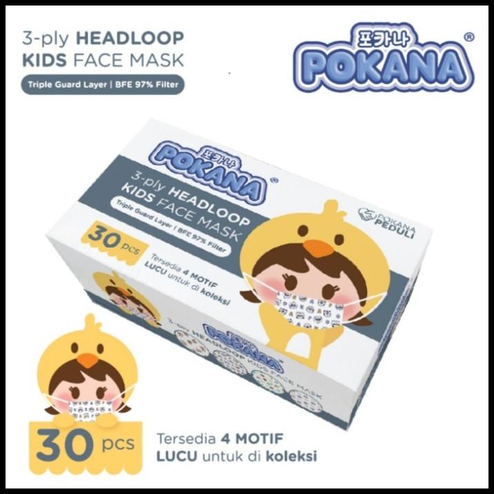 Pokana Masker Headloop/Hijab Kids