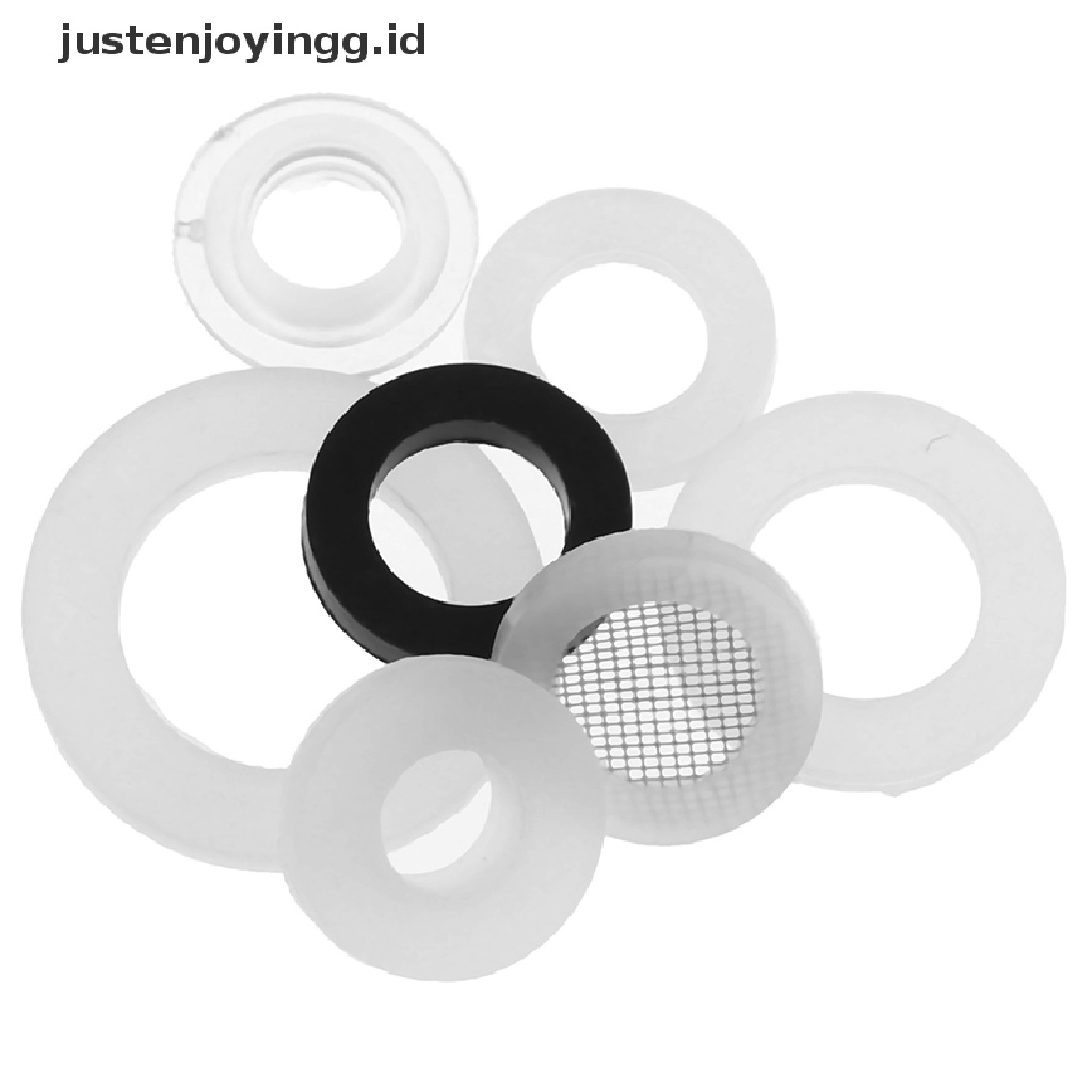 // justenjoyingg.id // 1/2&quot; 3/4&quot; 1&quot;Rubber Ring Silicon PTFE Flat Gasket Sealing Ring for Shower Nozzle  ~