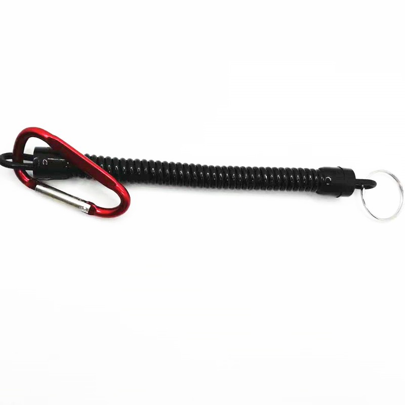 1Pcs Key Lanyard Fishing Missed Rope Key Koord Key Chain Elastic Coil Stretch Tether Fashion Wire spring rope Lockable Key Cord