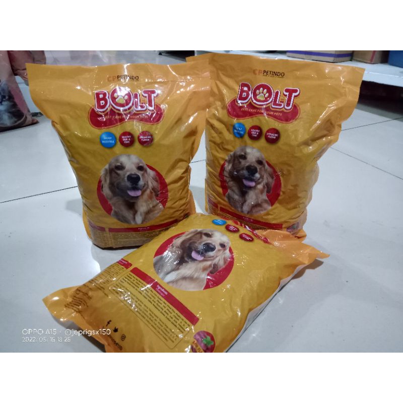 bolt dog makanan dog 1kg repack