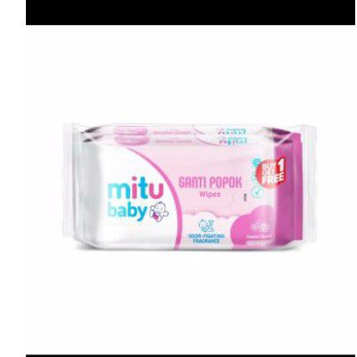 Mitu baby wipes tisu basah pink sweet rose 50s beli 1 gratis 1 tisu basah