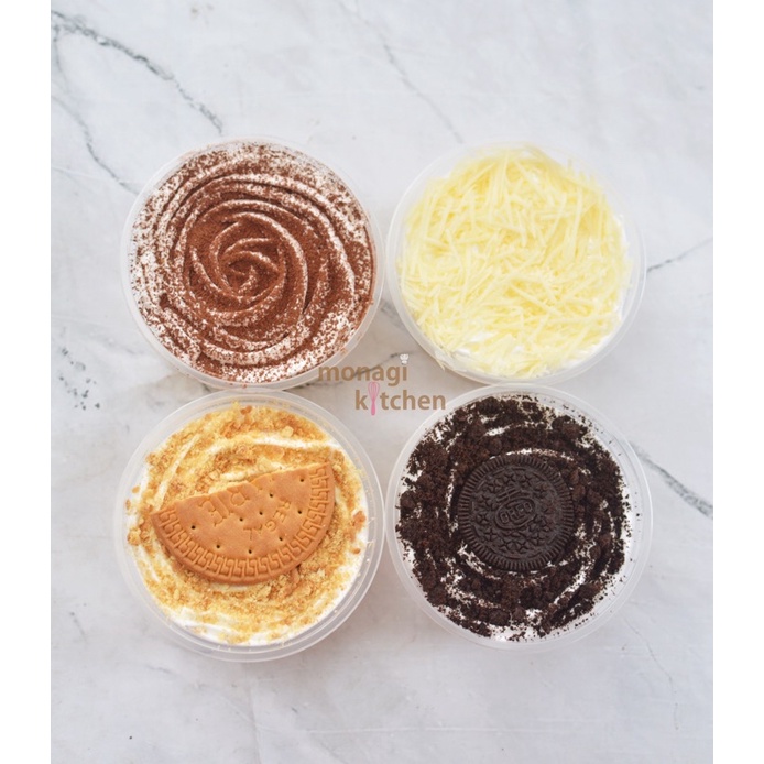 

MILK BATH CAKE in Cup - Mix 4 Rasa - Original, Cheese, Oreo, Regal (Tres Leches Cake)