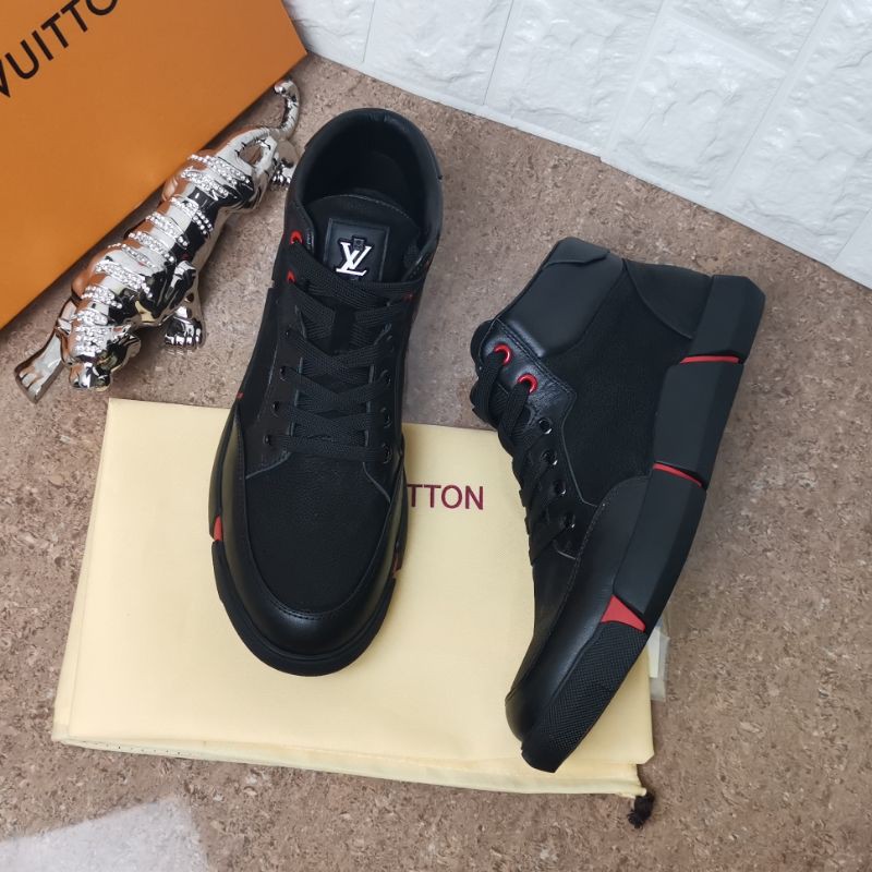 sneaker boots lv mirror quality sepatu pria kulit shoes cowo high end terbaru