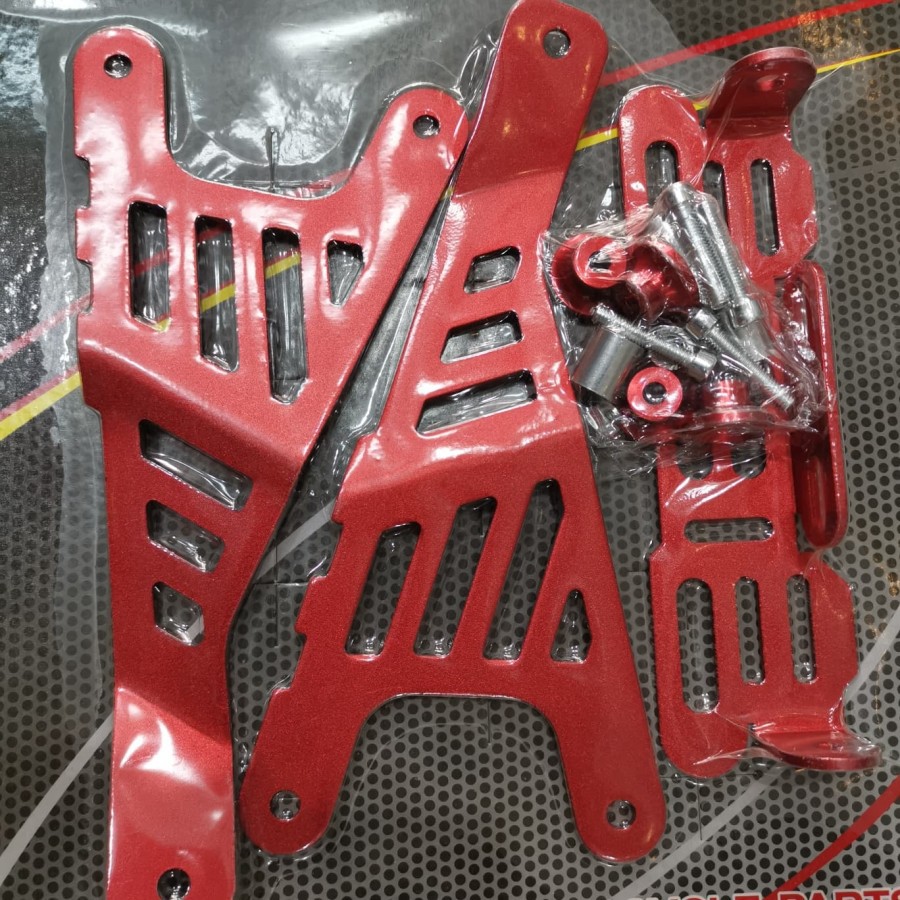 Breket plat nomor depan spakbor full cnc NMAX/AEROX/LEXI