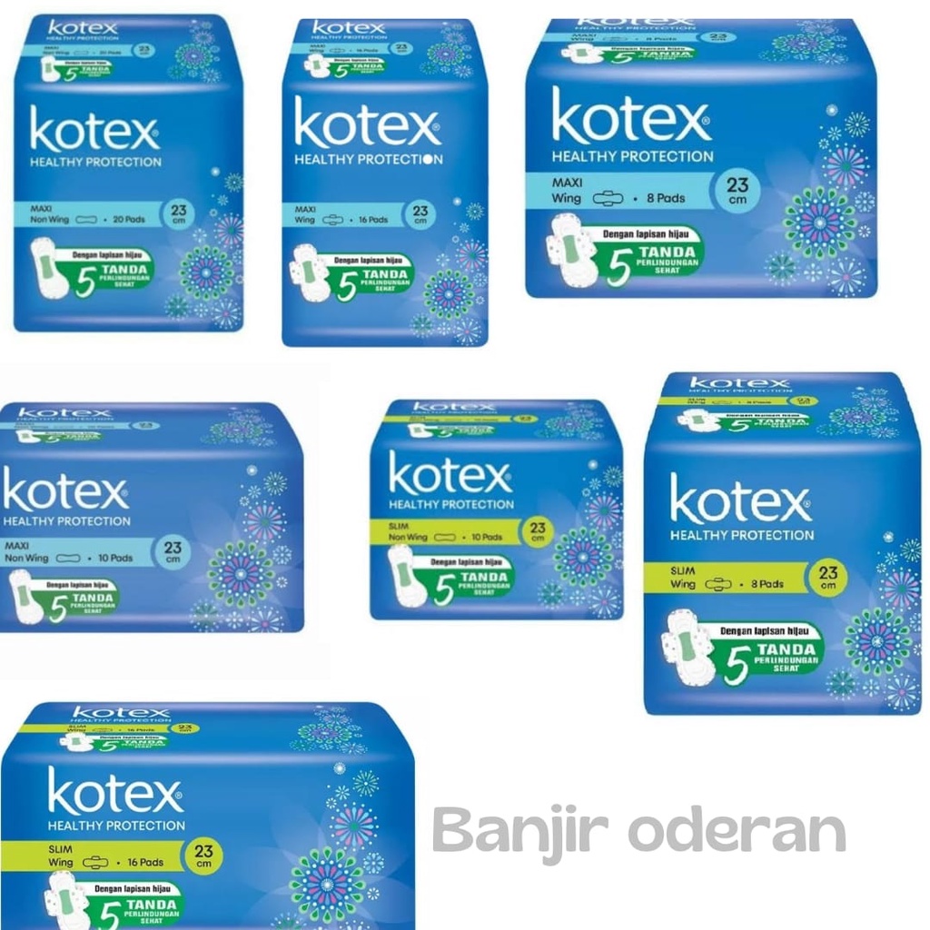 Kotex Pembalut Wanita Protection Maxi Dan Slim | Wing | Non Wing | Banjirorderan