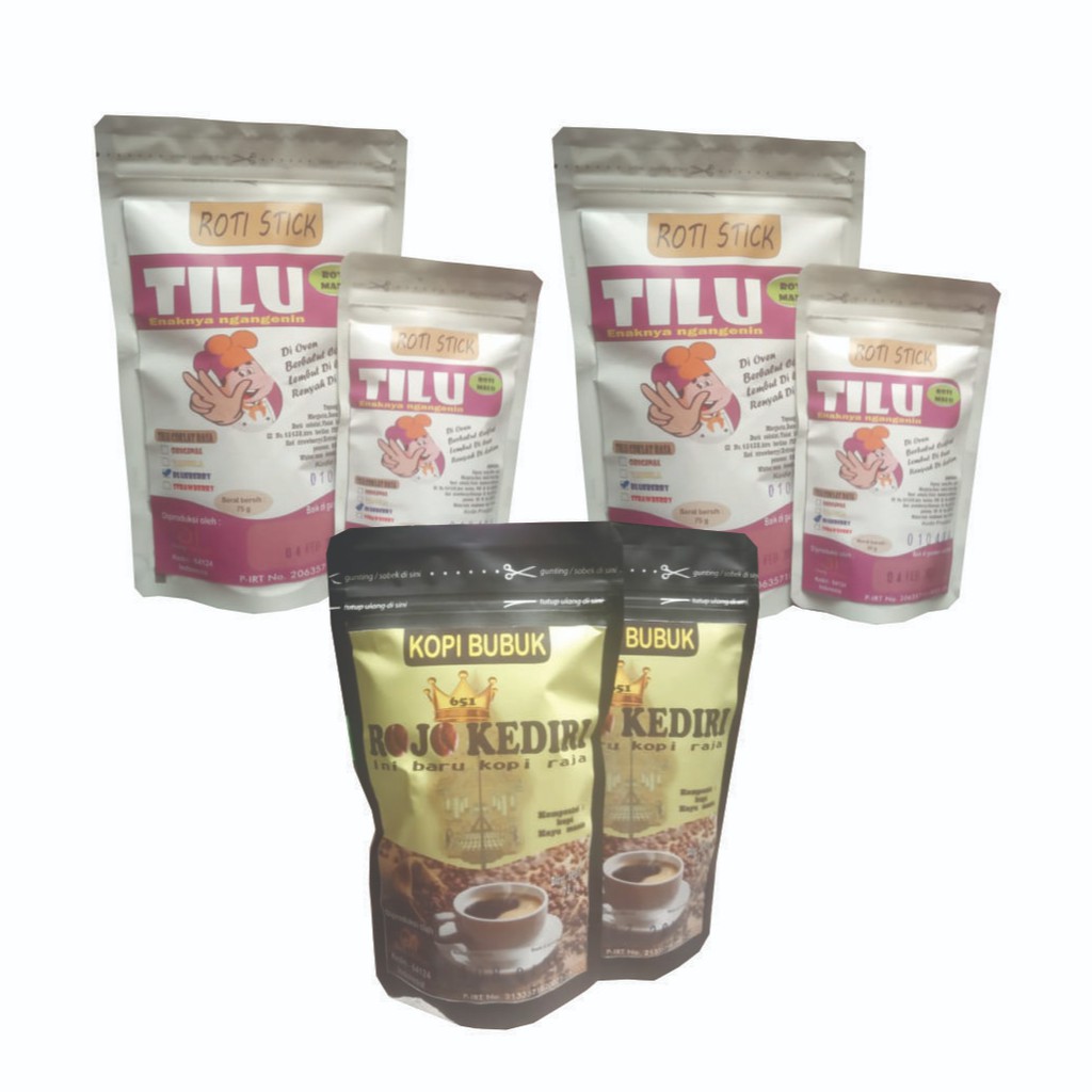 

PAKET HEMAT CAMPURAN (ROTI STICK TILU & KOPI BUBUK ROJO KEDIRI) GRATIS 1 TILU 35g