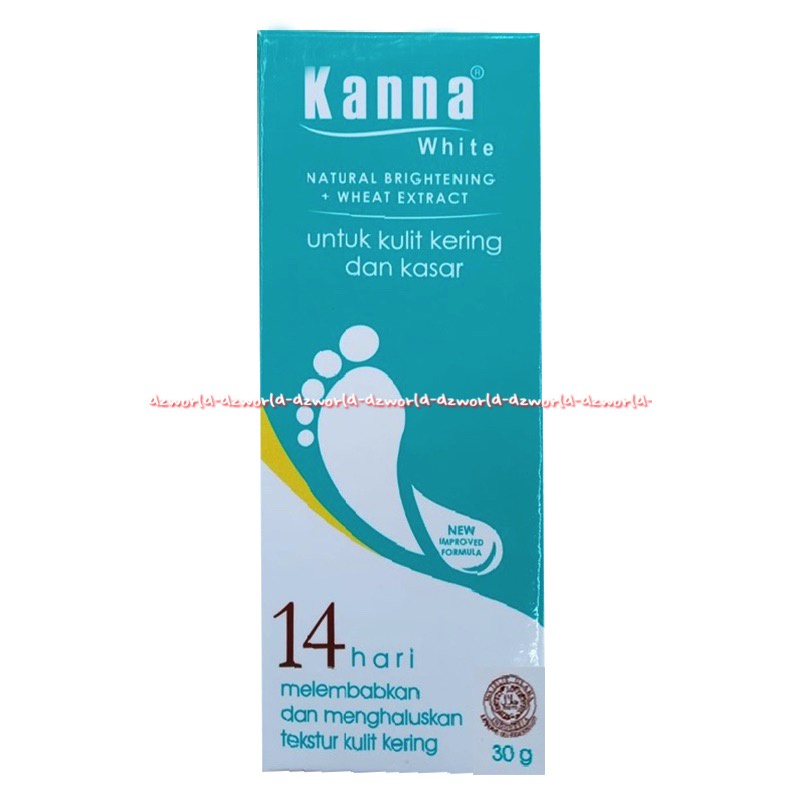 Kanna White Cream 30gr Krim Untuk Kulit kaki Kering Kasar Kering &amp; Pecah Pecah Kana Crim Kana White Krim