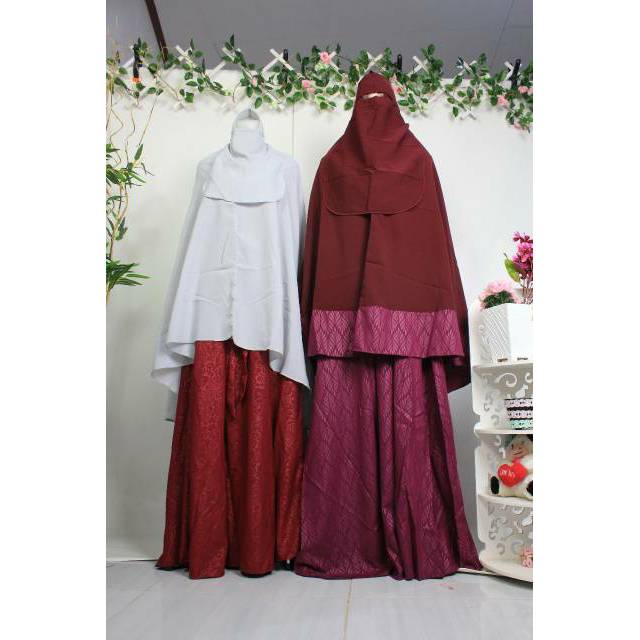 Gamis SET CADAR EMBOS SYARI WOOLPEACH WOLFIS