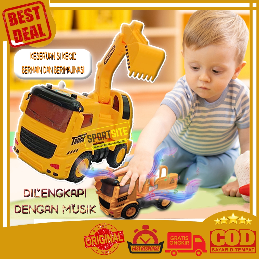 City Builder Trucks Series Mainan Anak Mobil Truk  