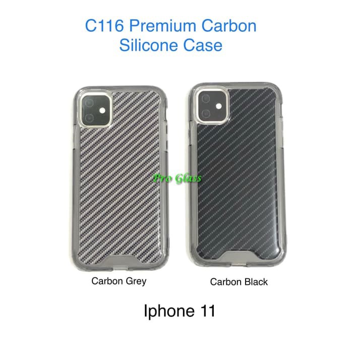 C116 Iphone 11/Iphone 11 PRO/Iphone 11 PRO MAX Premium Carbon Silicone Case / Casing Armor