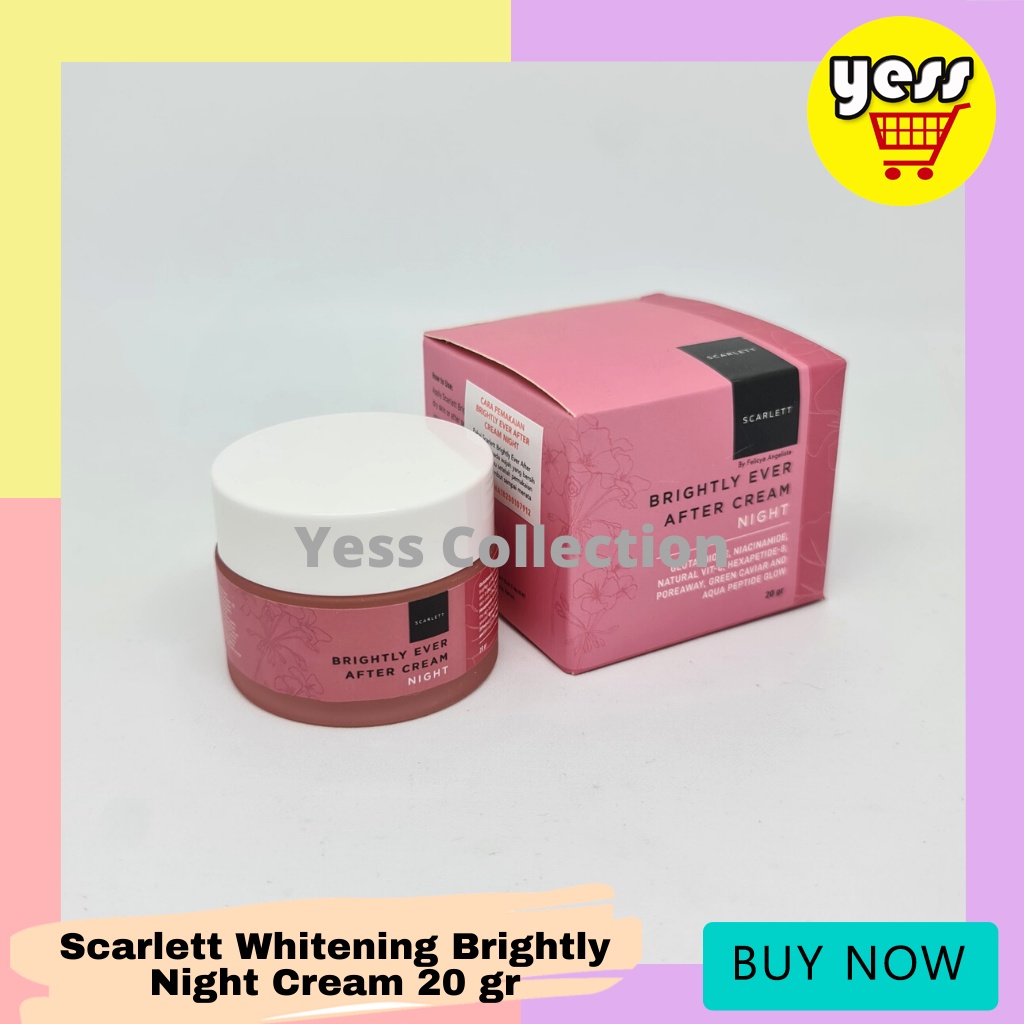 Scarlett Whitening Brightly Night Cream | Cream Whitening Scarlet | Scarlet Cream Malam