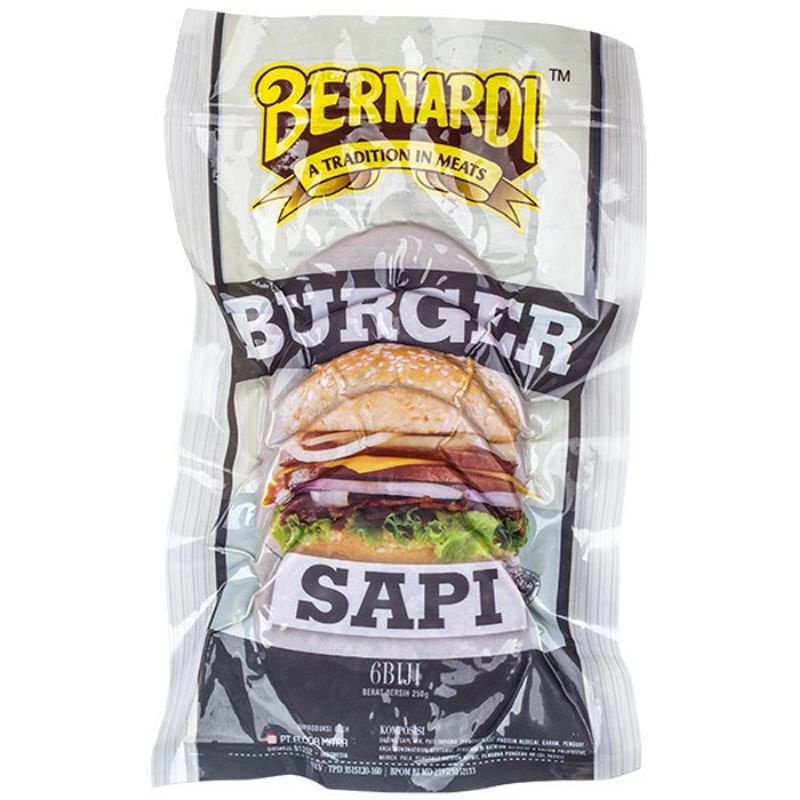

Bernardi Burger Sapi / Daging Sapi Untuk Isian Burger | Berat Bersih 250gr