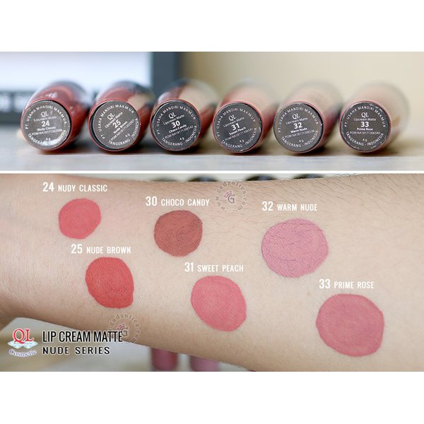 Ql Matte Lip Cream (Dengan Warna baru)