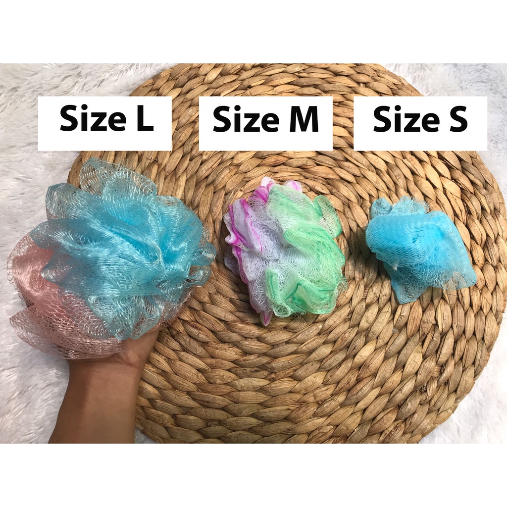 Size Besar Spons Mandi Bentuk Bola / Jala – AC 59 – Spon Penghilang Daki Sponge Sikat Pembersih Penggosok Punggung Badan Gosokan Busa Besar Perontok Daki Peralatan Perlengkapan Spa Kamar Mandi Bath Bathup Loofah Sponge Mandi