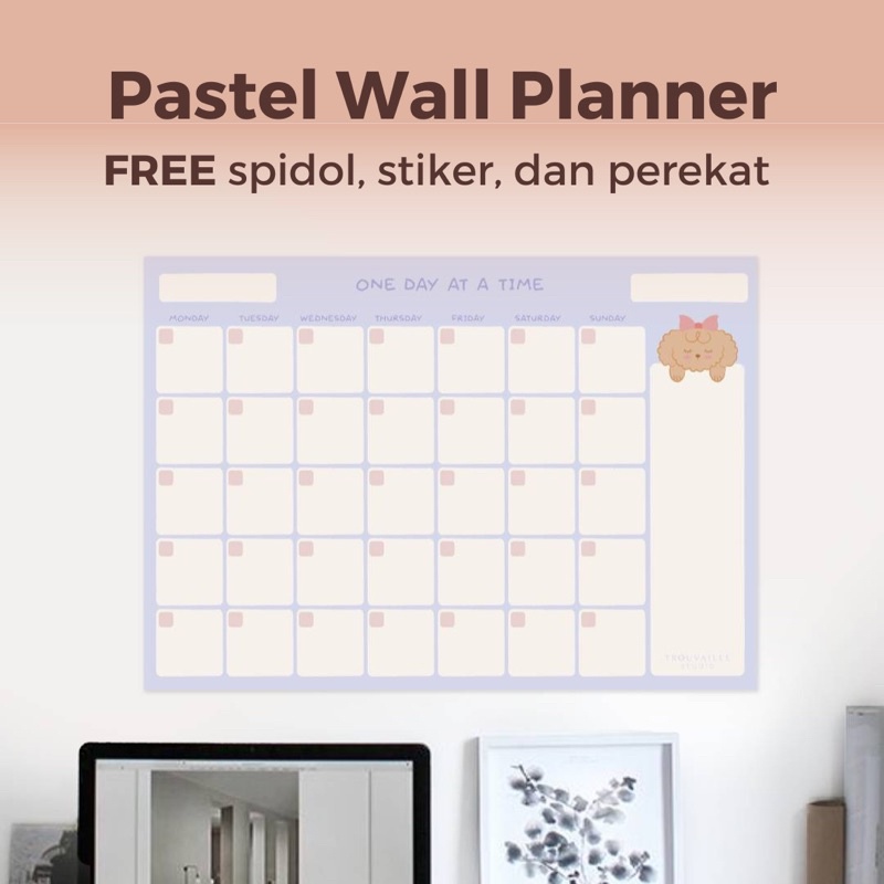 

Wallplanner Bulanan dan Mingguan / Weekly Planner / Monthly Planner / Papan Jadwal / Schedule Board