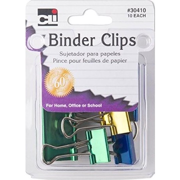 

Klip | Charles Leonard Binder Clips, Assorted Sizes And Metallic Colors, 10 C