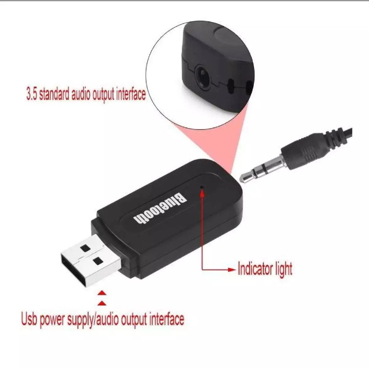 Bluetooth Audio Receiver / usb wireless / speaker music stereo 3.5mm reciever adapter + kabel aux