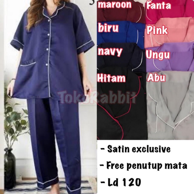 Satin exclusive 3L Ld120 silk polos jumbo bajutidur piyama