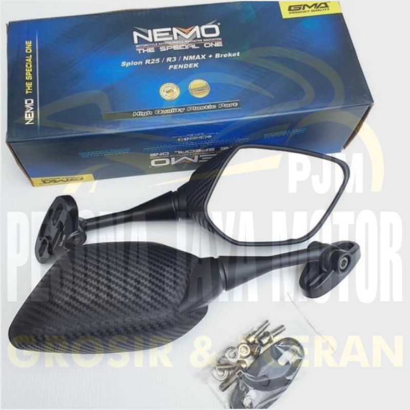 Spion Model R25 Tangkai Pendek 287 Nemo Universal Cbr150r,Nmax,Nmax New'2020,Lexi,Pcx,Adv,Xmax,Cbr15