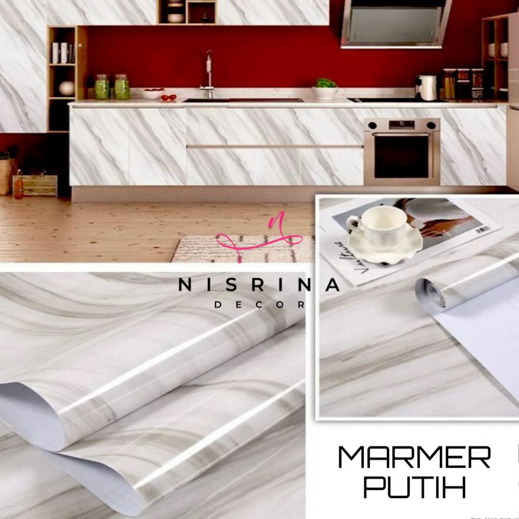 Stiker Dekorasi Marmer Meja Furniture Dapur Wallpaper Marble Sticker