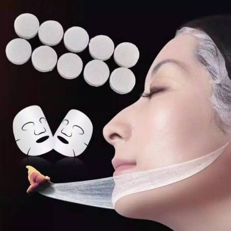 COMPRESS SHEET MASK / MASKER TISSU / MASKER TISSU POLOS ORIGINAL / COMPRESSED SHEET MASK