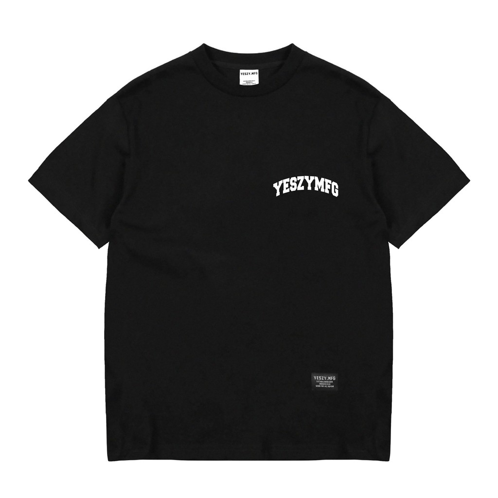 YESZY.MFG Tshirt Black Cyber Small F White