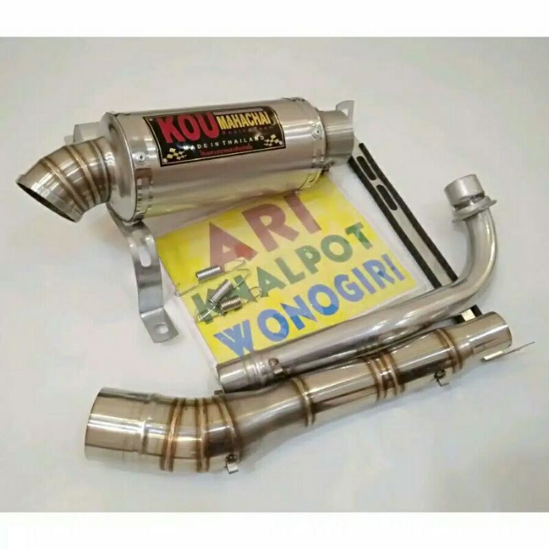 Knalpot KOU stainless bebek Jupiter z Vega Shogun Supra kharisma smash