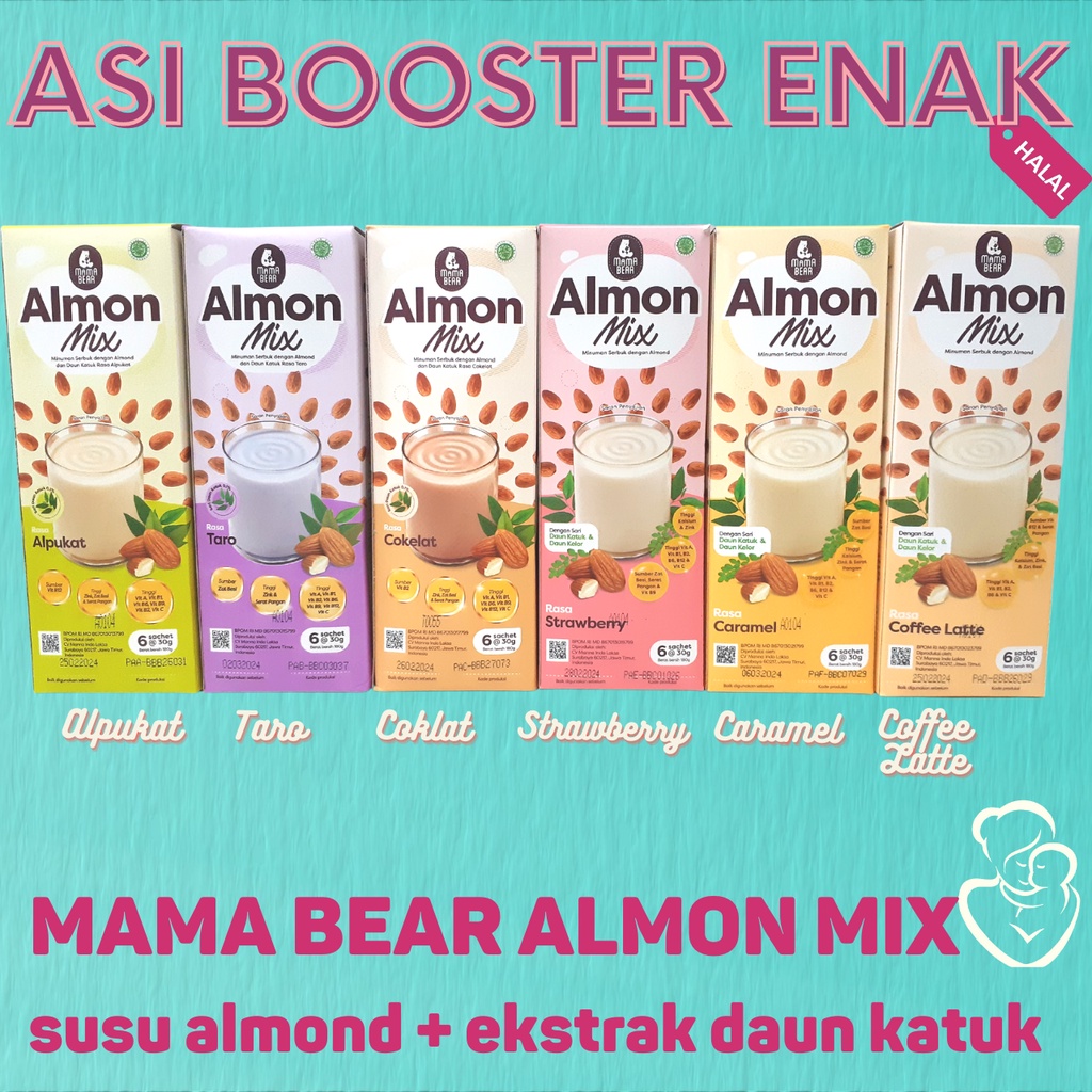 MamaBear Almon Mix Susu Almond Milk + Katuk ASI Booster mama Bear