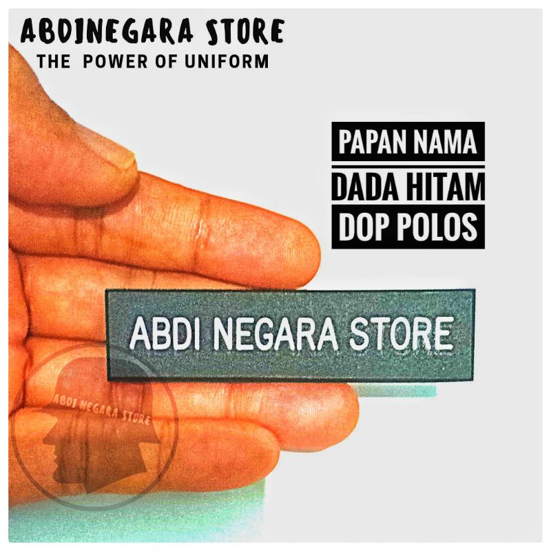 

Papan Nama Dada Hitam Polos Dop