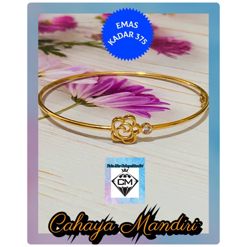 Gelang Emas kadar 375 (8K) Berat +/- 1,81 gram