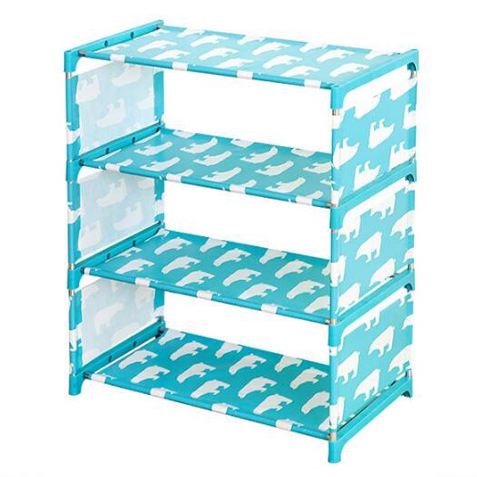 Rak Sepatu Portable 4 Susun Sandal Tempat Buku Book Rack Interior HomE