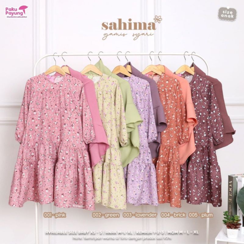 ✅ SETELAN BAJU GAMIS ANAK MUSLIM PEREMPUAN PAKU PAYUNG SAHIMA SERIES