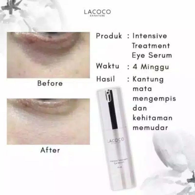 LACOCO Sheet Mask Intensive Serum Glowing pencerah Wajah dan Kelopak Mata kurangi garis halus mata panda Aman BPOM