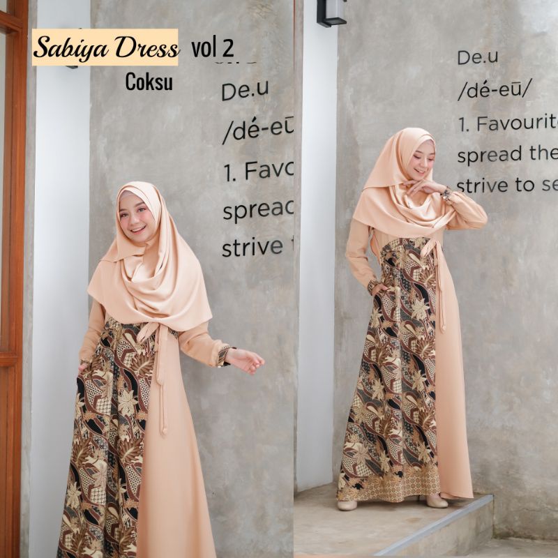 Gamis New Sabiya Dress Muslim Batik