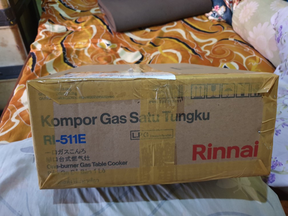 Kompor Rinai Gas Stove Asli 1 Tungku Ri-511e Sni Tebal Kuat Original Garansi Resmi