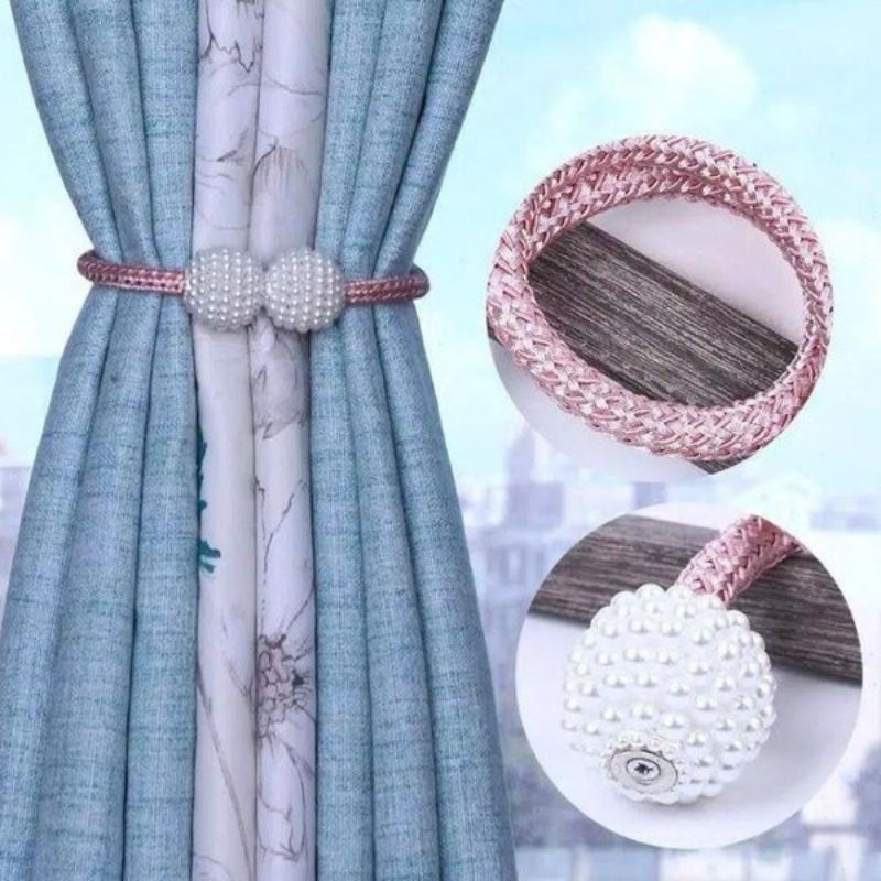 TALI PENGIKAT GORDEN MAGNET MUTIARA 1PC PENGAIT HORDENG MAGNETIC // TASSEL MAGNET // DEKORASI JENDEL