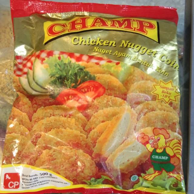 

Naget Ayam Koin Champ Chicken Nugget Coin 500Gram Frozenfood