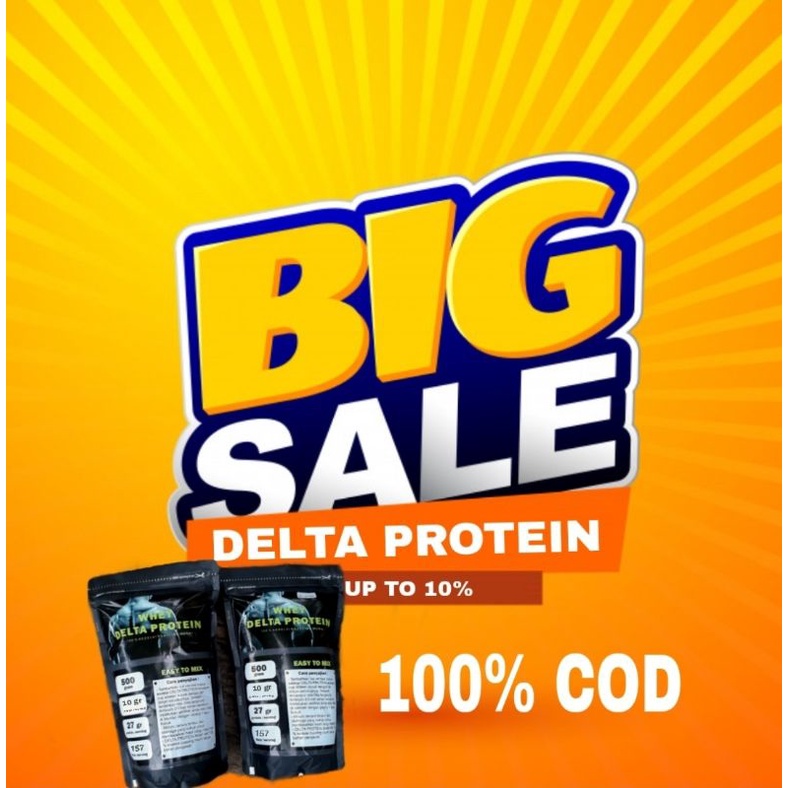 WHEY PROTEIN DELTA PROTEIN BUBUK KEDELAI PROTEIN 500 gram