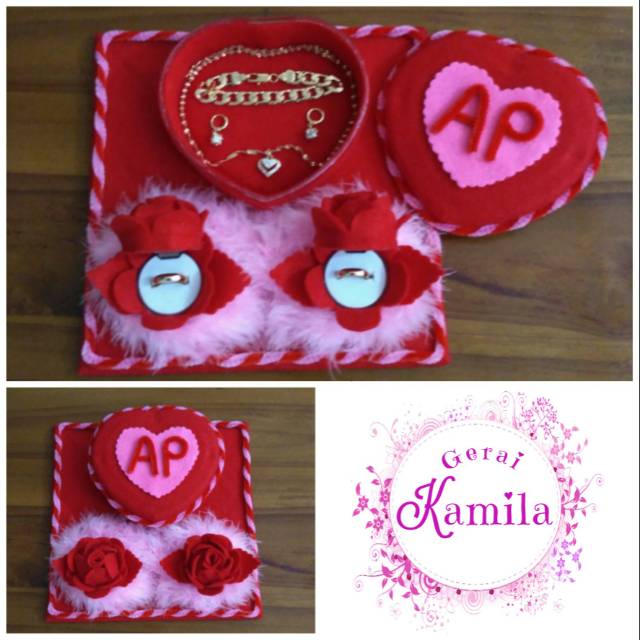 Wadah tempat kotak box sangjit hantaran seserahan perhiasan lamaran mas kawin (gerai kamila)