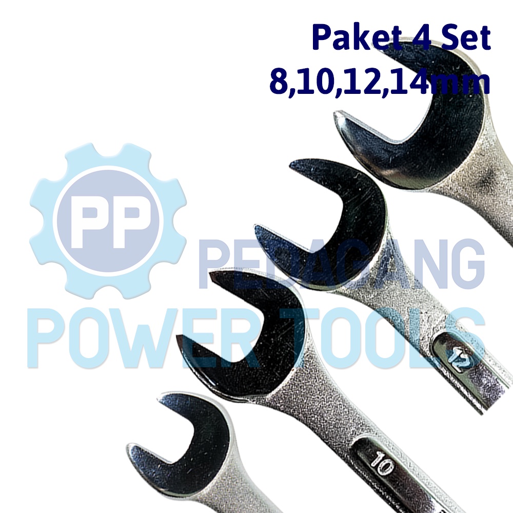 PAKET 4 SET LIPPRO KUNCI RING PAS 8 10 12 14 MM RINGPAS 8MM - 14MM