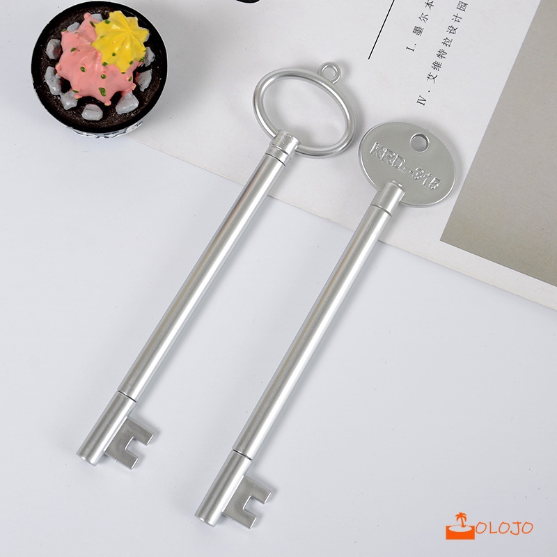 OLOJO Pulpen Pena Gel Kunci Lucu Kreatif Retro Perlengkapan Kantor Alat Tulis Hadiah Siswa Kecil