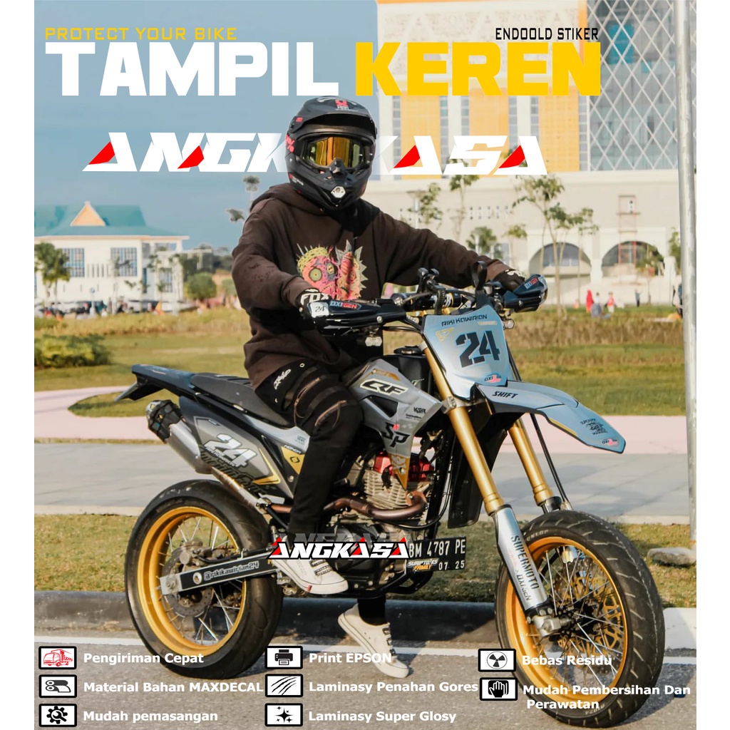 DECAL STIKER MOTOR CRF 150L BISA CUSTOM ANGKA/NAMA